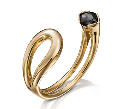 Open Spiculum Cuff with Black Diamond by Timo Krapf