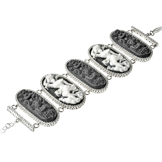 Cameo and Beyond Cupids Playing Trumpet bracelet