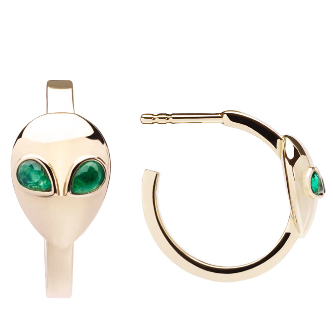 Alina Abegg Alien huggie earrings