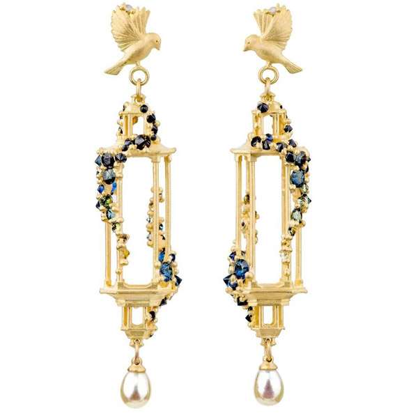 Polly Wales Jade Terrace Pagoda earrings