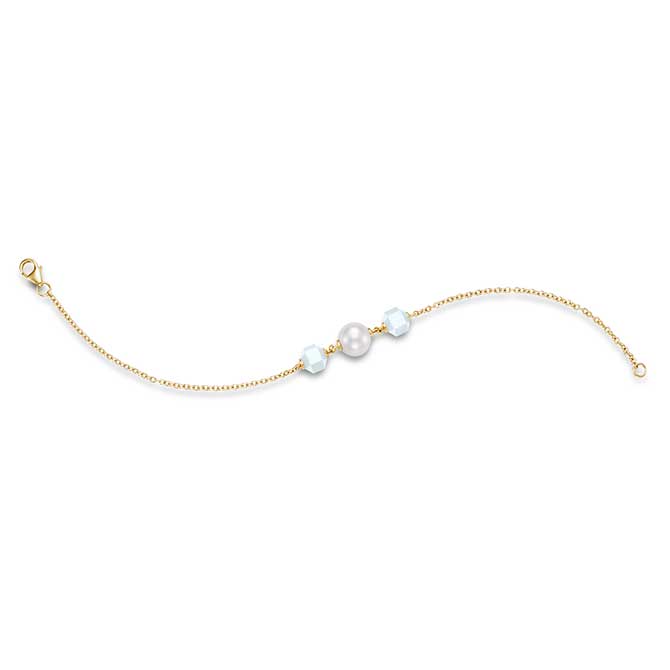 Mastoloni pearl and moonstone bracelet