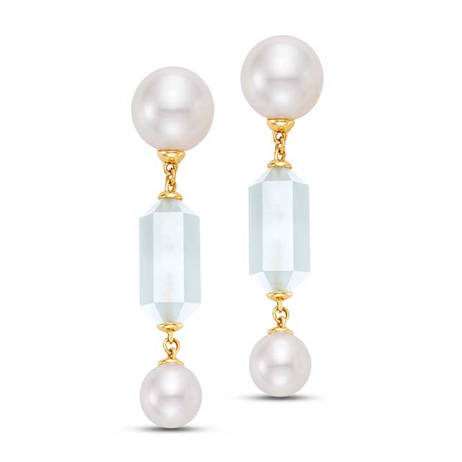 Mastoloni pearl and moonstone earrings