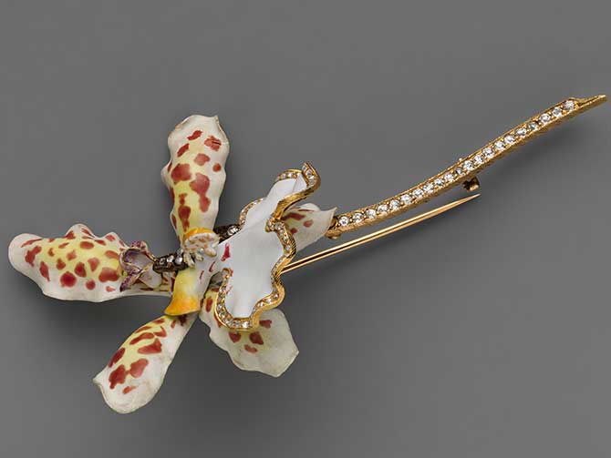 Tiffany Orchid brooch