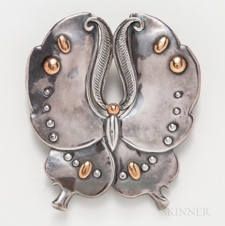 William Spratling silver butterfly brooch