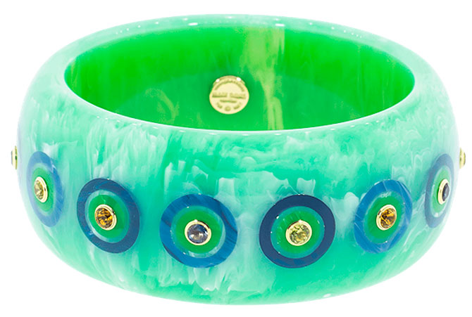 mark davis green bakelite bangle