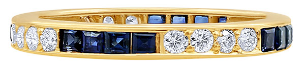 oscar heyman diamond and sapphire band