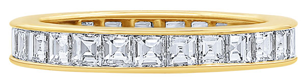 oscar heyman square cut diamond band