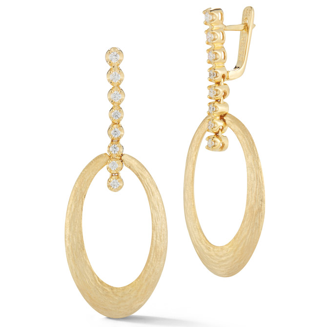I. Reiss gold oval earrings