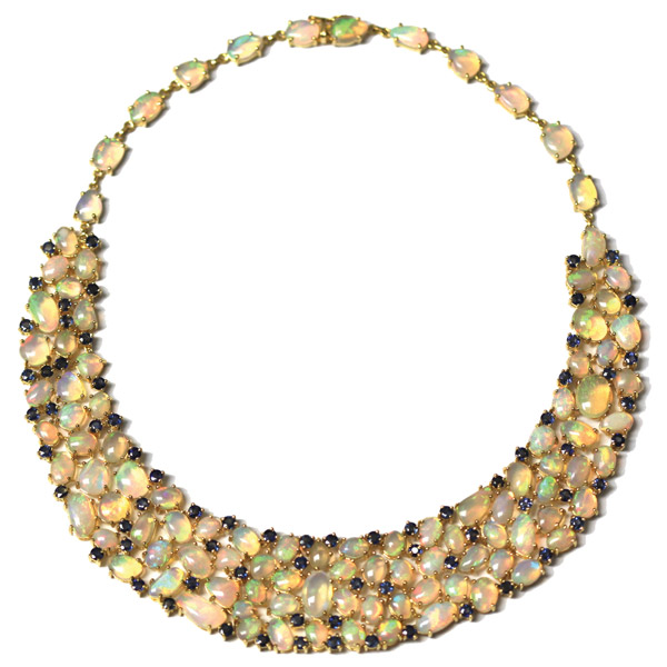 Tresor opal and diamond necklace