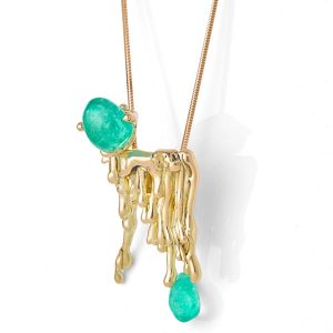 The Rock Hound Candelabra emerald pendant