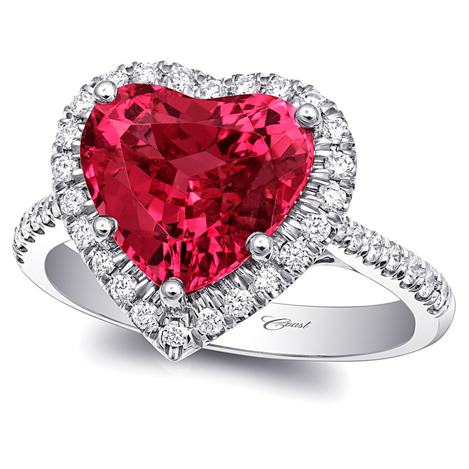 Coast Diamond spinel heart ring