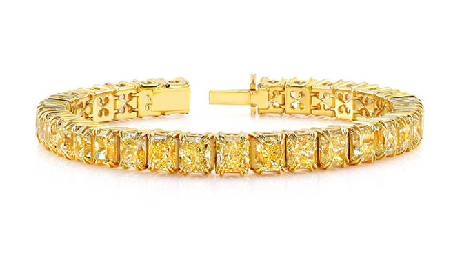 Ounce Collection yellow diamond tennis bracelet