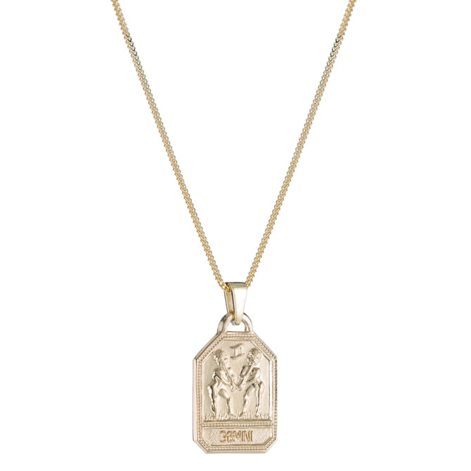 Ariel Gordon Zodiac dog tag necklace