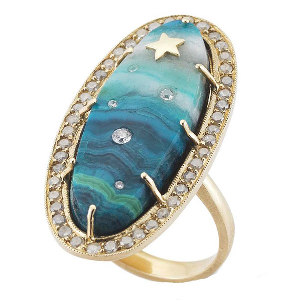 Andrea Fohrman one-of-a-kind chrysocolla ring