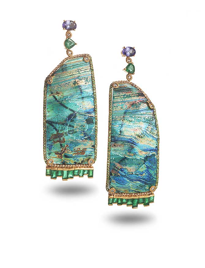 Coomi Roman glass earrings