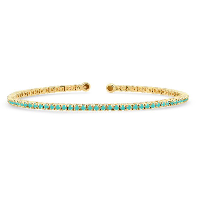 Jennifer Meyer turquoise tennis cuff