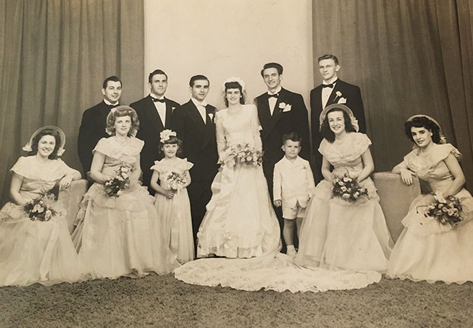 1940s wedding photo