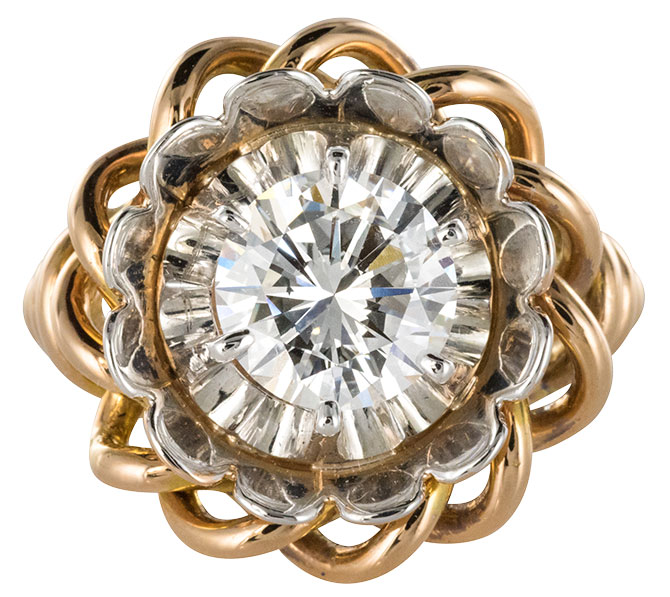 1960s 2 ct diamond solitaire ring