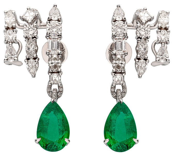 Ana Khouri daphne diamond emerald earrings