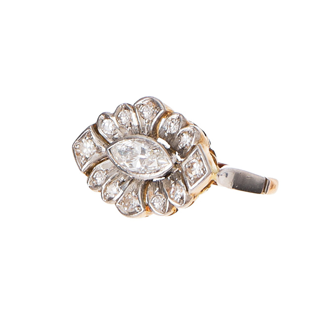 Ariel Gordon vintage marquise diamond ring