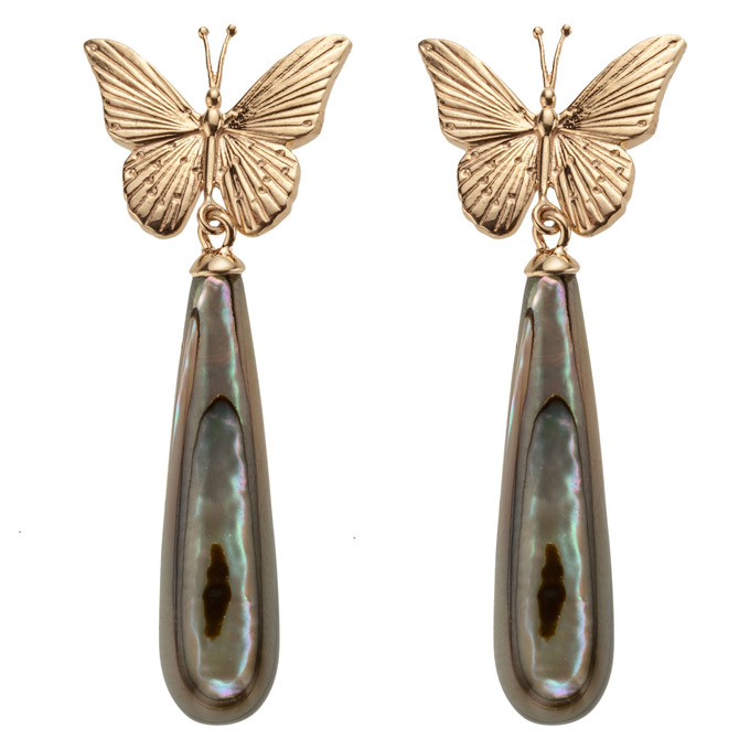 Jane Winchester Freedom butterfly drop earrings