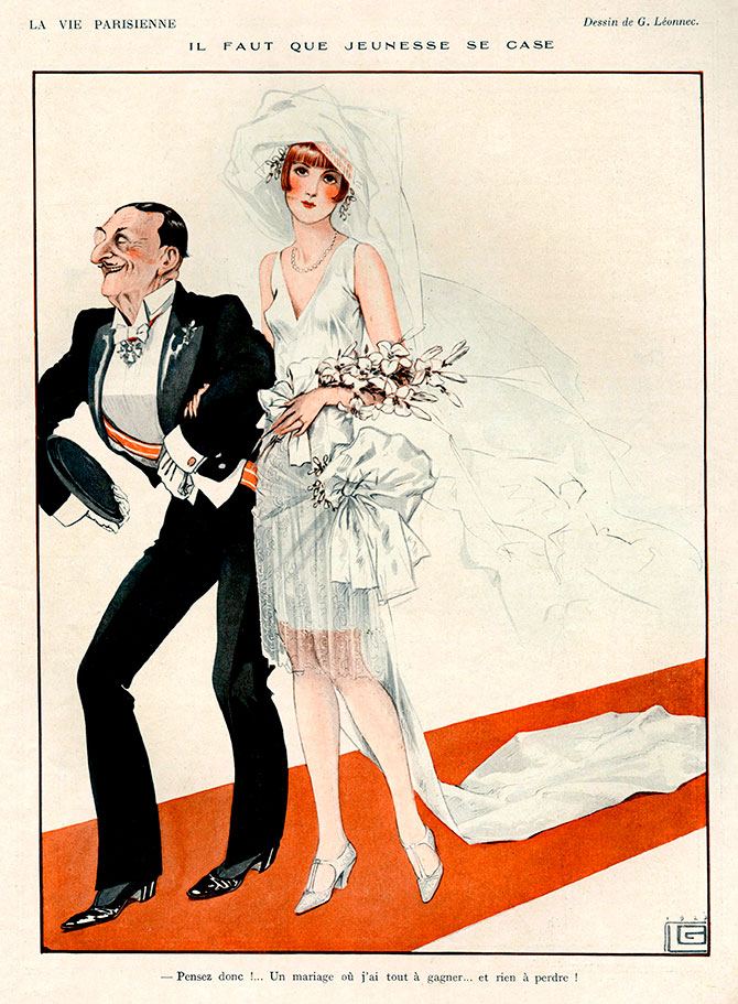 French vintage bridal ad