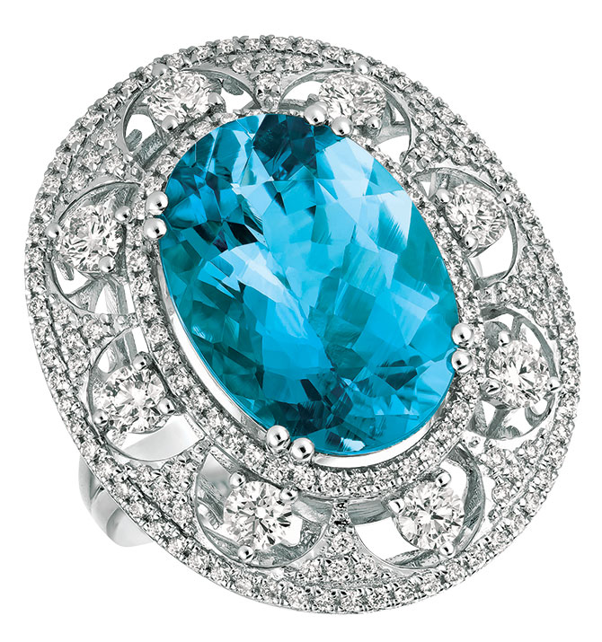 Le Vian aquamarine diamond ring