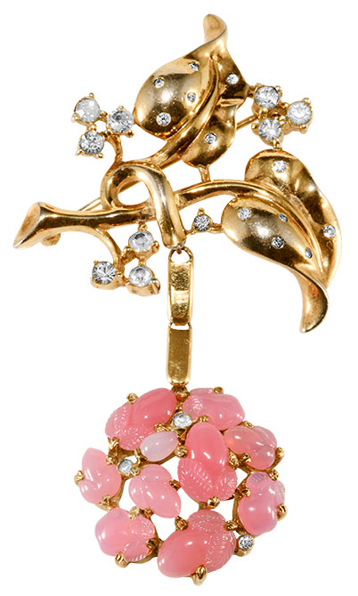 Trifari 1940s fruit salad brooch