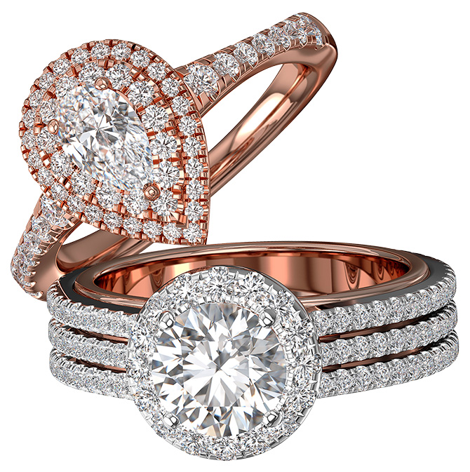 ALTR lab created diamond rings
