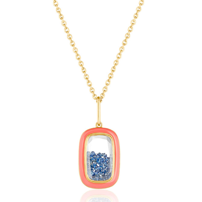 Moritz Glik Muda enamel and sapphire pendant