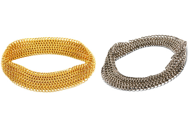 Reinstein Ross white and yellow gold large bracelets