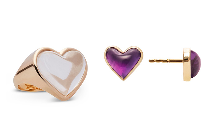 Alina Abegg heart ring and earrings