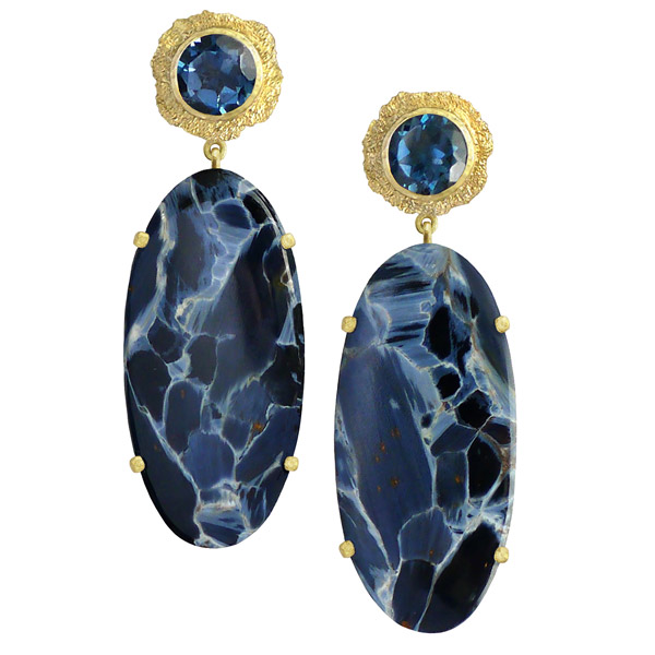 Laurie Kaiser Fresco pietersite earrings