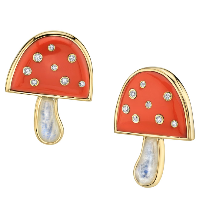 Brent Neale Magic Mushroom earrings