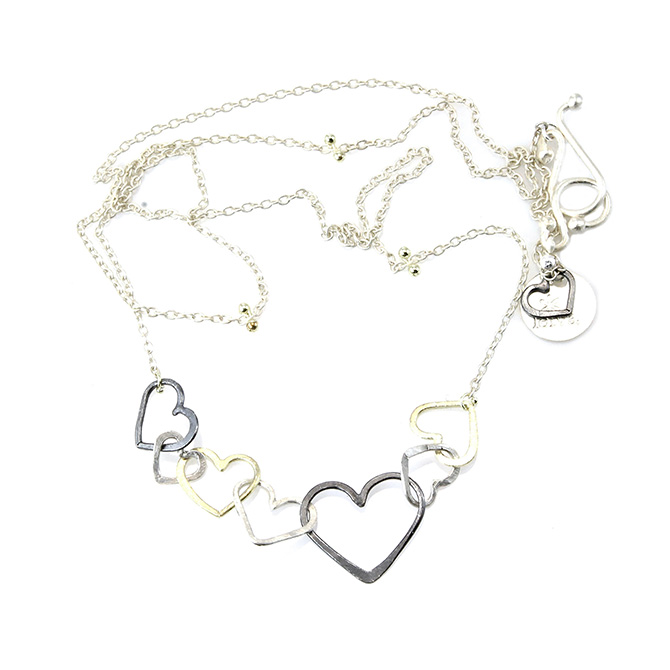 Leiva Tumbling Hearts necklace