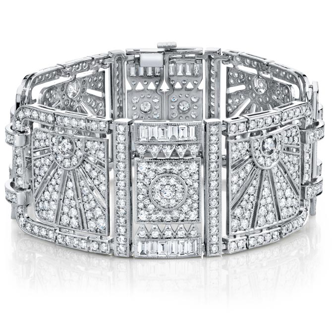 Joshua J antique style diamond bracelet
