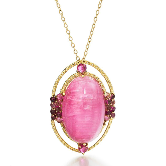 Daria de Koning siberia pink tourmaline pendant