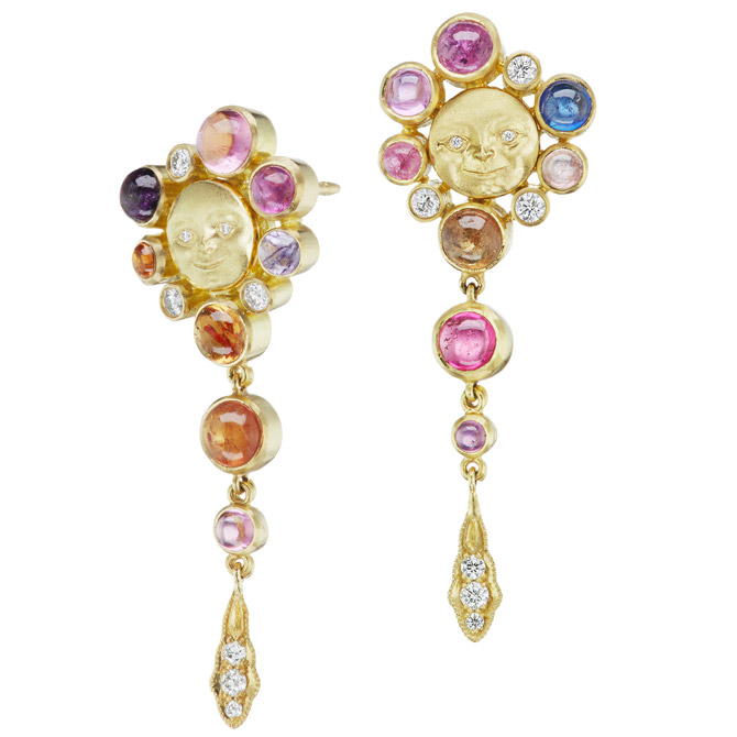 Anthony Lent Umba sapphire Lunar Galaxy earrings