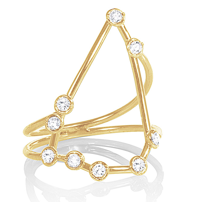 Jessie V E Constellation Capricorn ring