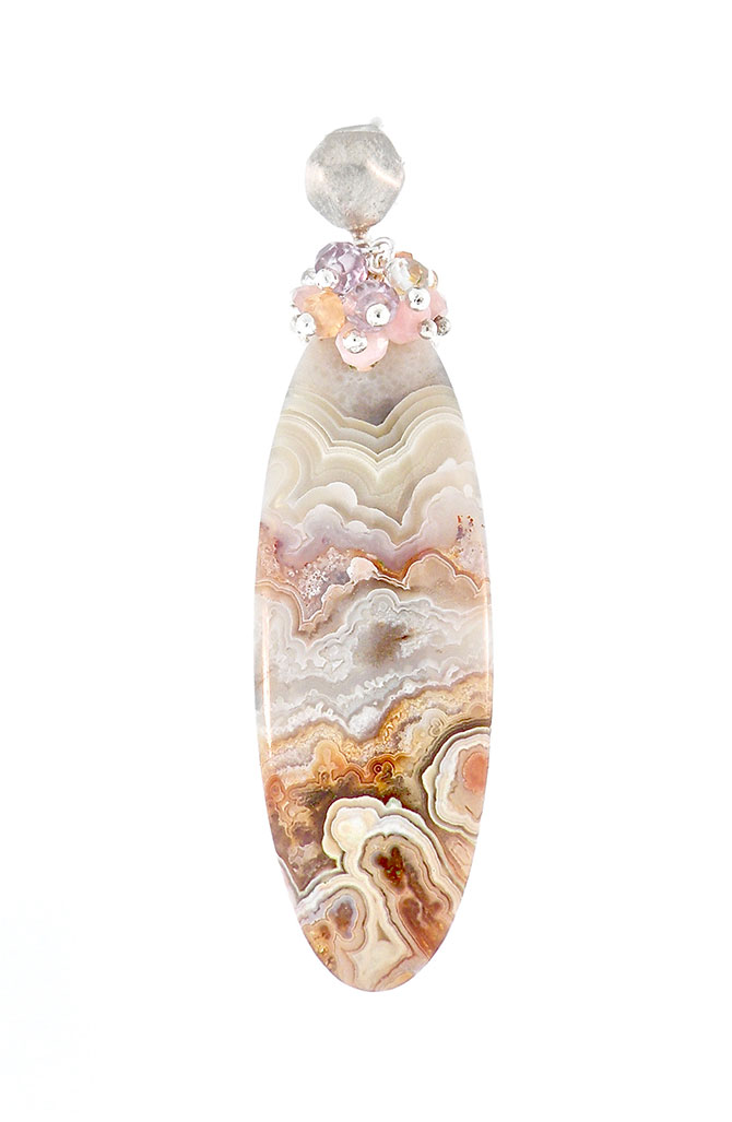 Dana Busch crazy lace agate earring