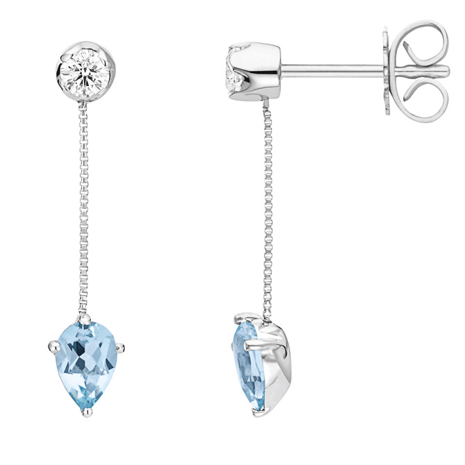 Wempe aquamarine drop earrings