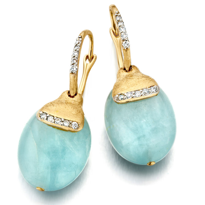 Nanis Dancing in the Rain aquamarine earrings