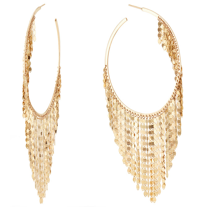 Lana Jewelry 60 mm fringe hoops