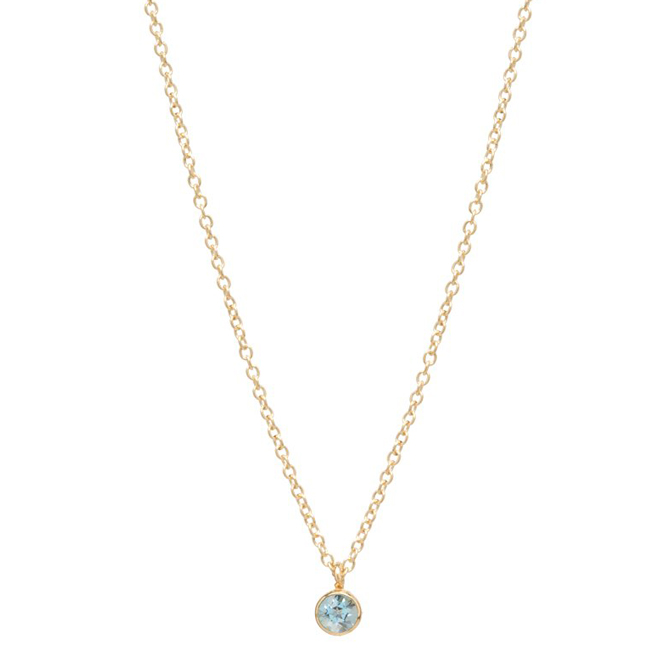 Zoe Chicco aquamarine choker pendant