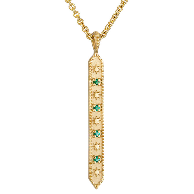 Pamela Zamore Long Star and Stone pendant