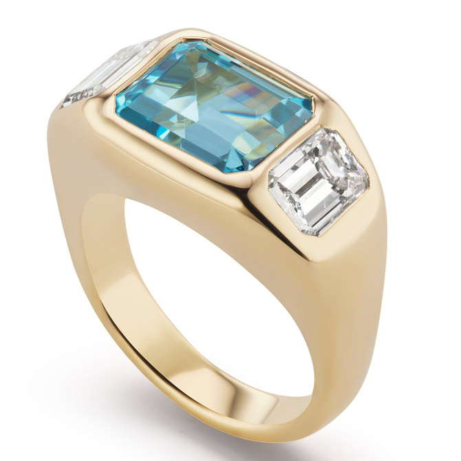 Brent Neale aquamarine gyspy ring