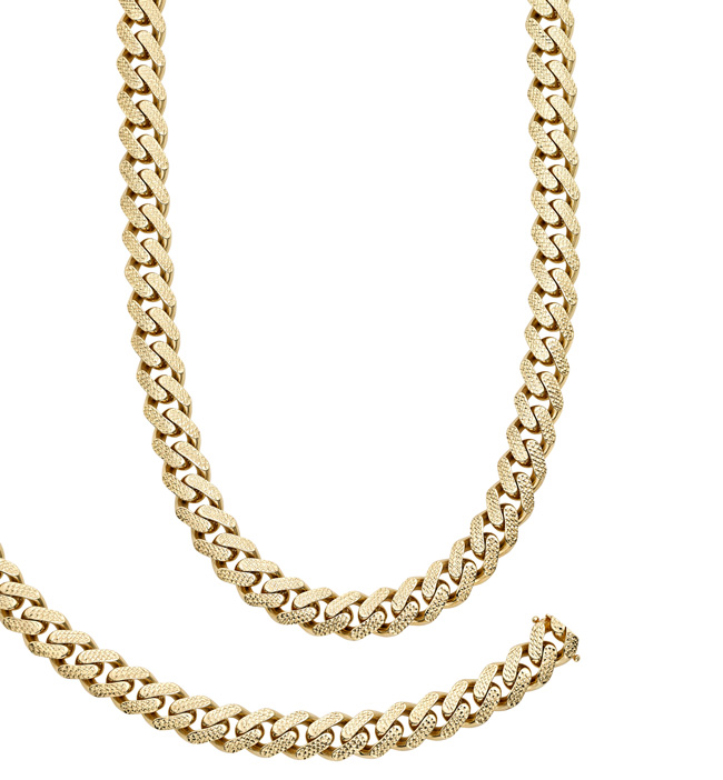 Textured Cuban link chain