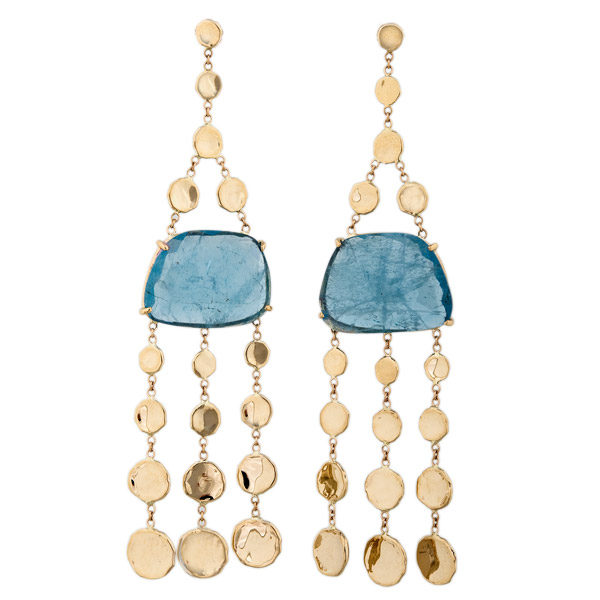 Jacquie Aiche aquamarine shaker earrings