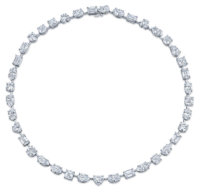 Norman SIlverman fancy diamond necklace