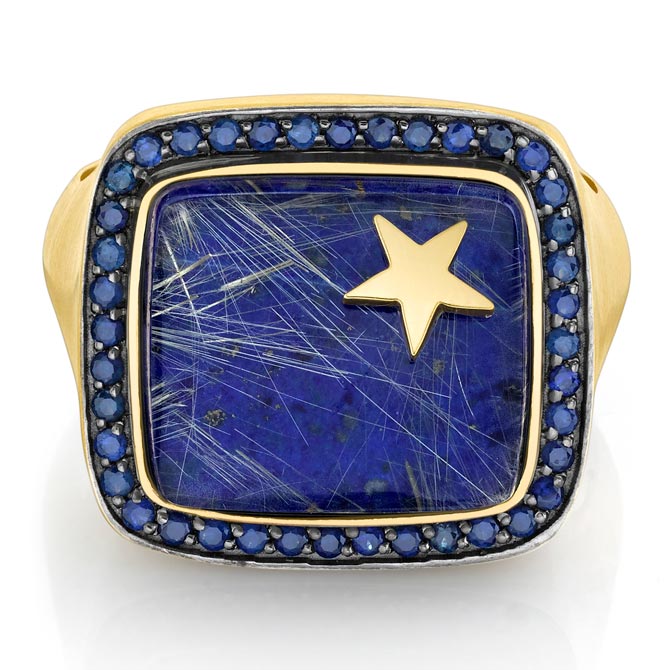 Andrea Fohrman lapis men's ring